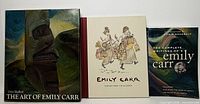 Three Emily Carr related hardcover books front covers visible