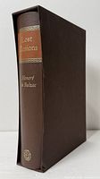 Spine view of book within slipcase