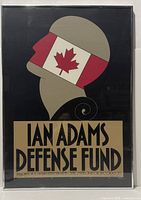 Full view of framed poster showing artwork, text, framing