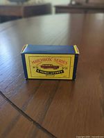 Close view of one Matchbox No.31 box front panel