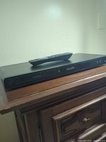 Front and top view of Philips DVD player