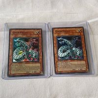 Front view of both Cyber Valley cards in sleeves