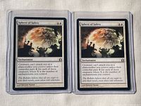 Front view of two Sphere of Safety cards in holders