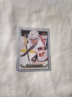 Front of Sean Monahan UD Canvas card in sleeve