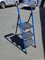Full view of 3-step Kobalt ladder unfolded