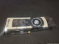 Full view of GTX 980 graphics card in anti-static bag