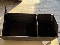 Organizer open showing interior dividers