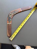 full view boomerang with tape measure for scale