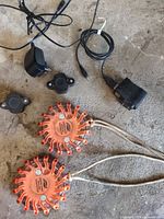 Entire lot with two flares, three mounts, charger