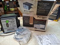 Control box, box, mounting hardware bag, manual