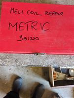 closed red case labelled heli coil repair metric 3 sizes