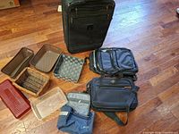 Group shot of all bags, baskets and containers