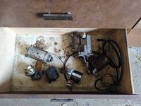 Drawer containing six small Tecumseh electrical components