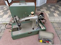 Pfaff 30 sewing machine in travel case with pedal and accessory tin
