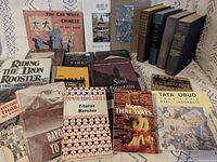 Front display showing majority of the books laid out with covers visible