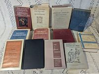 Front covers of all 12 literature reference books