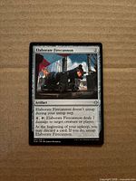 Front of Elaborate Firecannon card showing artwork, mana cost, text box