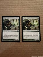 Front view of both Elvish Mystic cards