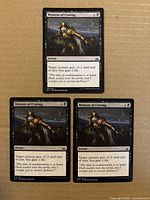 Three Moment of Craving cards displayed on cardboard background