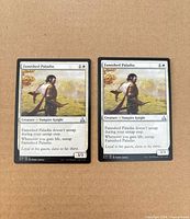 Front view of both Famished Paladin cards side by side