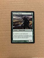 Front of Avacyn's Pilgrim card showing artwork, card text and condition