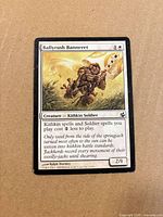 Front of Ballyrush Banneret card showing artwork, name, mana cost, creature type, text box and power/toughness