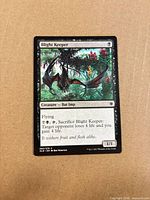 Front of Blight Keeper card showing artwork, text, set symbol, and condition.