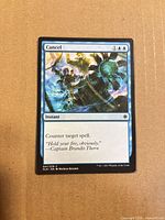 Front of Cancel card showing artwork, mana cost, text box, collector info