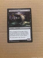 Front of Dukhara Scavenger card showing set symbol, mana cost 5B, power/toughness 4/6
