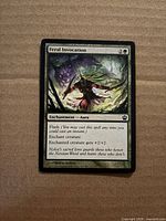 Front of Feral Invocation card showing title, mana cost, type, rules text, artwork