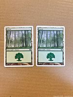 Front view of both Forest cards