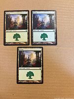 All three Forest cards front view