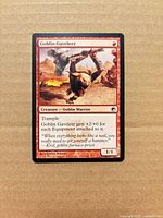 Front of Goblin Gaveleer card showing artwork, text, and red border