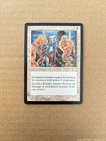 Front of Kithkin Armor card displaying artwork, name line, text box, copyright 1997