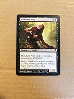 Front of Mindless Null card showing artwork, text, collector number 103/249
