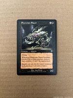 Front view showing Phyrexian Slayer artwork, text box, mana cost and set symbol