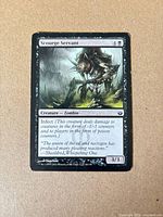 Front of Scourge Servant card showing artwork, mana cost, type line, rules text and power/toughness