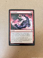 Front of Swift Kick card showing title, art, mana cost and text
