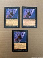 Three Urborg Skeleton cards laid out on surface