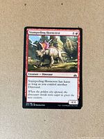 Front of Stampeding Horncrest card