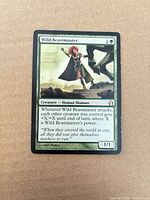 Front of Wild Beastmaster card showing artwork, mana cost, power/toughness, text box