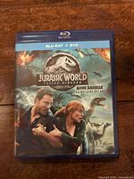 Front view of Jurassic World: Fallen Kingdom Blu-ray + DVD case