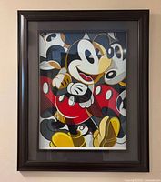 Full view of framed print on wall