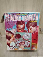 Front of boxed Ideal Radar Search electronic board game