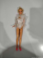 Full view of Barbie doll showing entire outfit and shoes