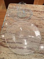 All three glass pieces on countertop