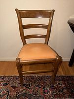 Front view of ladder-back chair
