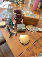 Group shot showing majority of items on table