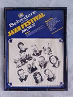 Full view of framed Belvedere Jazz Festival poster