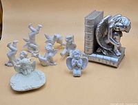 Group view of all eight angel items
